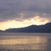 romantische Stimmung über dem Fjord