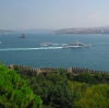 der Bosporus (mit Brücke im Hintergrund)